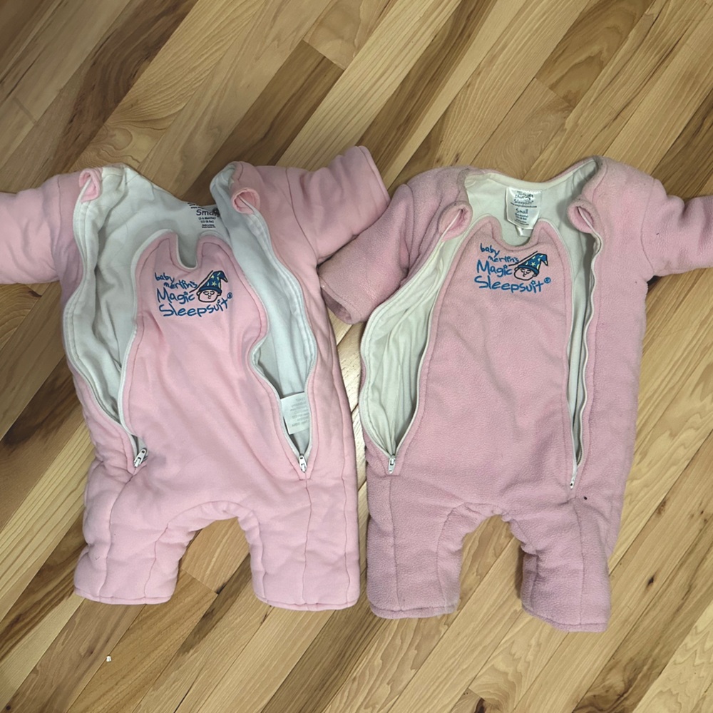 Two magic Merlin sleep suits
